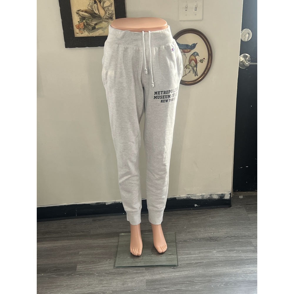 Champion Reverse Weave The Met Metropolitan Museum of Art Grey Sweatpants Size S